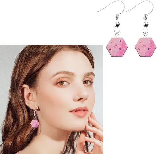 Miniatura 7 de Mini moldes de silicona hexagonales para aretes de oreja, molde de resina diminuta, muchos moldes de silicona hexagonales, molde epoxi para aretes