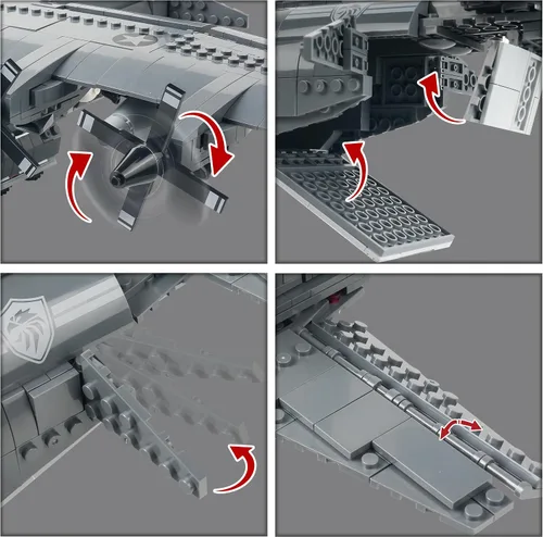 Miniatura 5 de General Jim's Conjunto de Bloques de Construcción AC-130 Hercules Gunship – 1,713 Piezas – Conjunto Detallado de Ladrillos Modelo de Aeronave