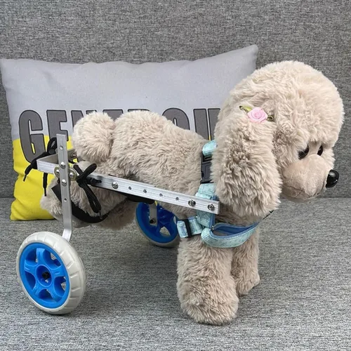 Miniatura 7 de Adjustable Dog Wheelchair for Back Legs - Lightweight 2-Wheel Pet Cart for Disabled Dogs, Durable Aluminum Pet Mobility Aid for Hind Leg Support and