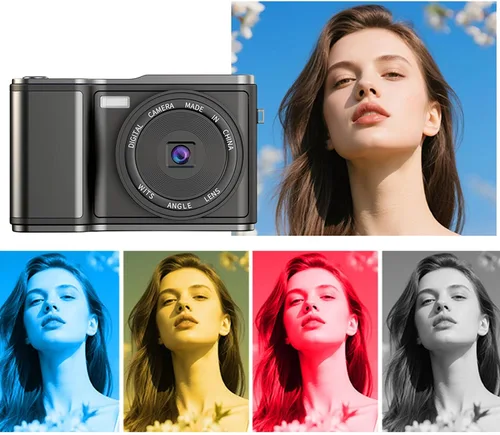 Miniatura 9 de Yunseity Cámara digital 4K 48MP Vlogging Cámara 4K Video con pantalla abatible de 3 pulgadas 180 y zoom de 18X para fotografía, viajes, selfies