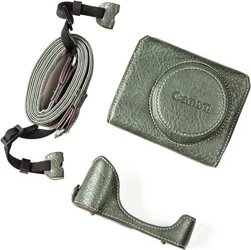 Rieibi G7 X G7X II G7X III - Funda de piel vintage para cámara réflex digital Canon PowerShot G7X G7X Mark II G7X Mark III, funda protectora con