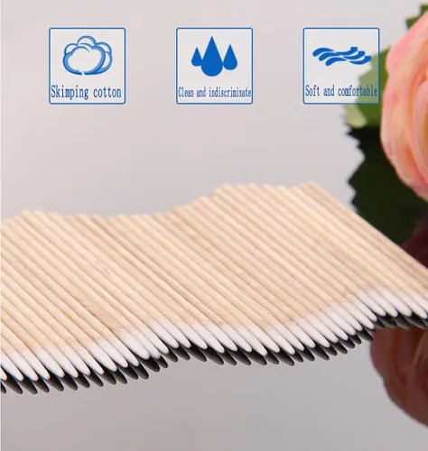 Miniatura 5 de GSA 1500 hisopos de algodón microblading, punta puntiaguda, hisopos de algodón, palitos de madera, aplicador de punta de algodón, suministros