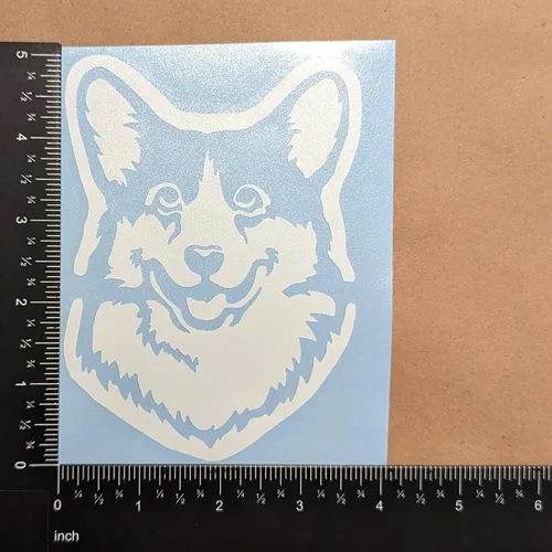 Miniatura 9 de Paquete de 4 calcomanías de Corgi: Guess What Corgi Butt, corazón de Corgi galés de Pembroke, latido del corazón de Corgi, calcomanías faciales