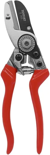 Zenport Z203 Podadora resistente, acción de yunque, asas rojas, acero, 8.5 pulgadas