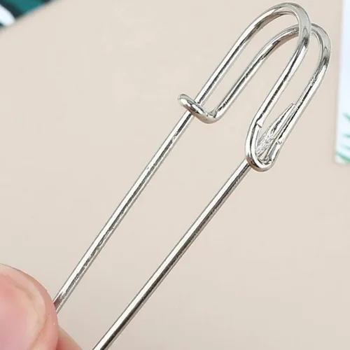 Miniatura 6 de IRIIRIO 36 pasadores de seguridad extra grandes de 4 pulgadas/3.937 in, pasadores de acero de bloqueo de resorte para mantas, manualidades, faldas