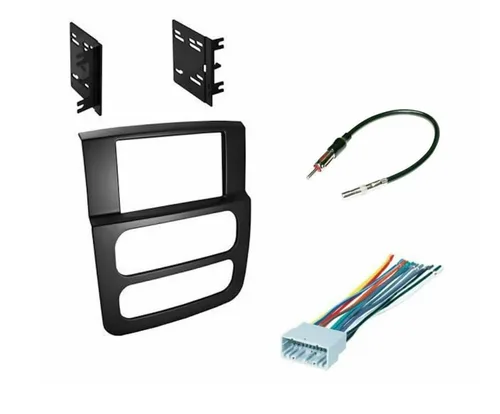 Miniatura 2 de Kit de instalación de radio estéreo de coche doble DIN compatible con Dodge RAM (Dash Kit) 2002 2003 2004 2005