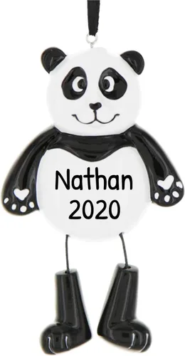 Miniatura 6 de Elves - Adornos personalizados de animales 2025 – Adornos de panda de bambú para árbol de Navidad, panda, decoraciones de Navidad, animales