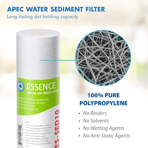Miniatura 3 de APEC - JUEGO DE FILTROS - Repuesto de alta capacidad, juego de prefiltros para sistema de filtro de agua de ósmosis inversa serie ESSENCE, etapa 1