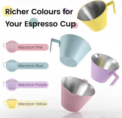 Miniatura 2 de MHW-3BOMBER Taza medidora de café expreso con taza de salsa de 3 onzas, taza de café expreso, taza de vertido de acero inoxidable para salsa