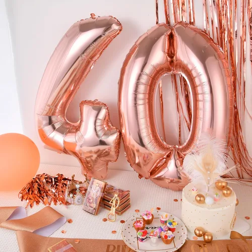Miniatura 9 de 24 cajas de abrebotellas con temática de oro rosa para cumpleaños número 40, regalos de fiesta de boda, recuerdos de fiesta de cumpleaños