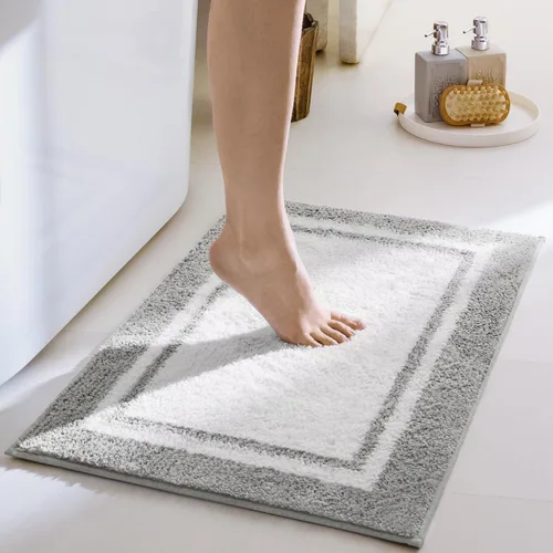 Miniatura 9 de GRANNY SAYS Alfombras de baño antideslizantes, lavables, extra suaves y absorbentes de agua para baño, alfombra de baño peluda de felpa, alfombra