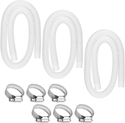 Miniatura 10 de Manguera de repuesto para bomba de piscina, manguera de piscina de 1.25 x 41 pulgadas, compatible con bomba de filtro In tex 607, 637, paquete de 3