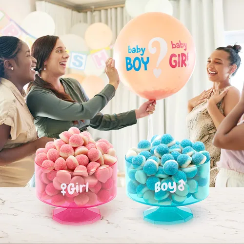 Miniatura 5 de Blue Raspberry Puffs - Paquete a granel de 2 libras - It's a Boy Baby Shower Gummy Candy - Revela de género