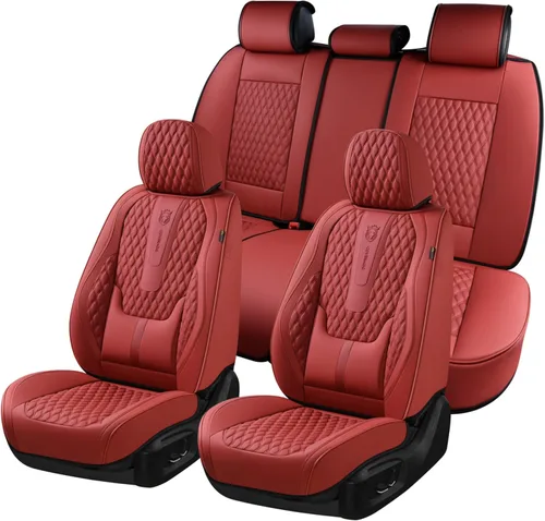 Miniatura 17 de Coverado Juego completo de fundas de asiento de automóvil, fundas de asiento de piel de napa para automóvil, protector de asiento de automóvil