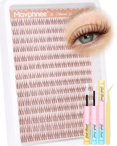 Miniatura 27 de Extensiones de pestañas en racimo naturales DIY, extensiones de pestañas en racimo con curva C, extensiones de pestañas en racimo para ojo de gato