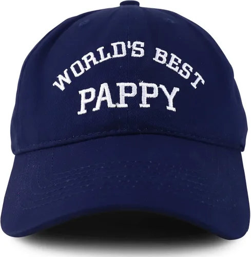Miniatura 2 de Trendy Apparel Shop World's Best Pappy - Gorra de béisbol bordada de algodón suave de perfil bajo, talla única
