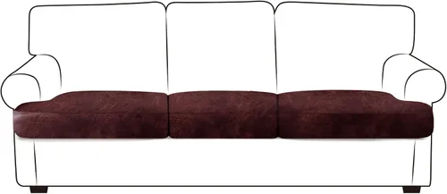 Miniatura 34 de ANARACHON Fundas de cojín de sofá con aspecto de cuero, juego de fundas de asiento de sofá, protector de muebles para sillón seccional, sofá biplaza
