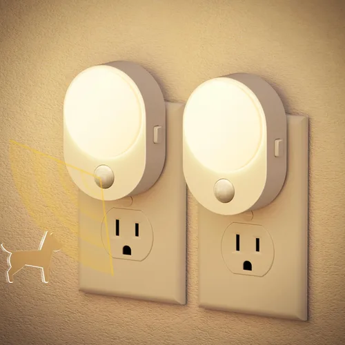 Miniatura 25 de JandCase Luz nocturna, luces nocturnas automáticas enchufables a la pared, paquete de 2 luces nocturnas modernas con sensor de luz automática, luz