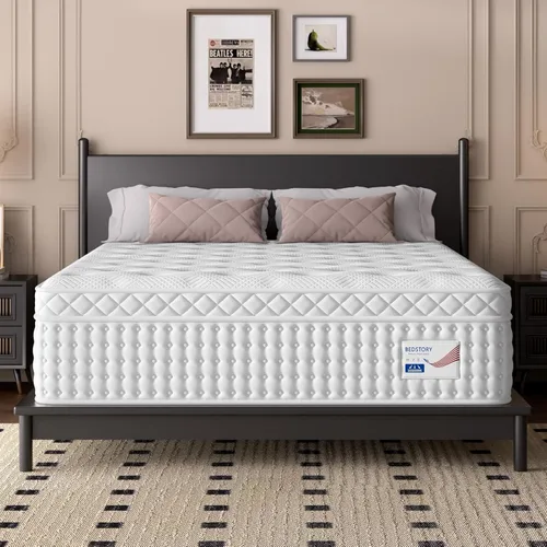 Miniatura 9 de BedStory 12 Inch Extra Firm Queen Mattress, Hybrid Mattress with Extra Lumbar & Back Hip Support, Signature Collection for Pressure Pain Relief