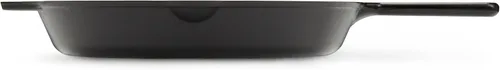 Miniatura 5 de Amazon Basics Sartén de hierro fundido pre-sazonado, apto para horno, calefacción uniforme, resistente y grande, 15 pulgadas, negro