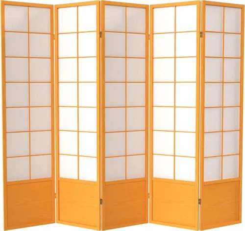 Miniatura 11 de Red Lantern Pantalla Zen Shoji de 5.9 ft de altura - Miel - 3 paneles