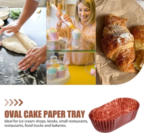 Miniatura 5 de DOITOOL 1000 vasos de papel ovalados para tartas, forma de barco, a prueba de grasa, forros para cupcakes, resistentes a altas temperaturas