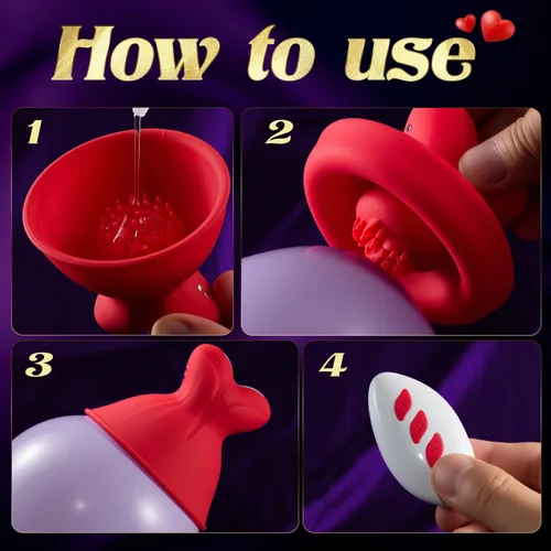 Miniatura 8 de Juguetes sexuales. Vibrador de pezones para mujeres - Juguetes de estimulación de pezones 5EN1 con 10 modos de rotación amasadora, 4 cabezales