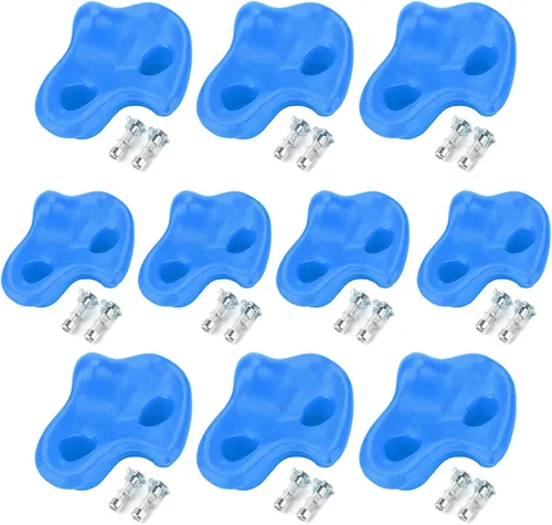 Alvinlite Paquete de 10 soportes para escalada en roca para niños y adultos, agarres de pared de roca para interiores y exteriores, construye pared