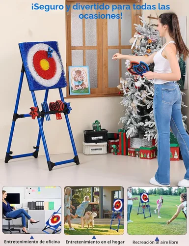 Miniatura 8 de Axe Throwing Game for Backyard with 8 Axes & 8 Star Darts,Axe Throwing Game Set for Indoor & Outdoor,Yard,Camping,Backyard