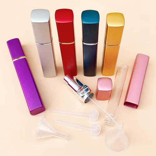 Miniatura 3 de Botella atomizadora de perfume de 0.4 fl oz, recargable, mini botella de spray portátil, estuche de bomba de aroma, con herramienta dispensadora