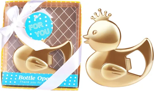 20 abrebotellas de pato amarillo, aleación de zinc, forma de pato, abrebotellas de recuerdo de fiesta, recuerdos de baby shower