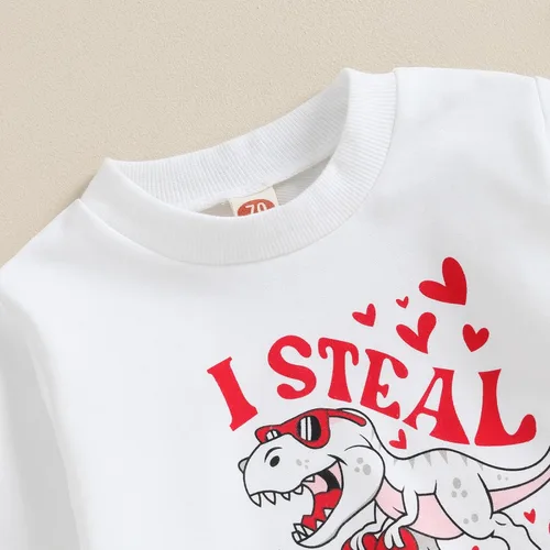 Miniatura 4 de Cevoerf Conjunto de sudadera y pantalones de Navidad para bebé niño con texto en inglés "Who Steal Your Christmas