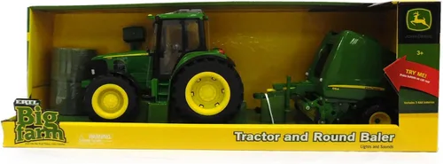 Miniatura 3 de TOMY John Deere Tractor de granja grande con carro