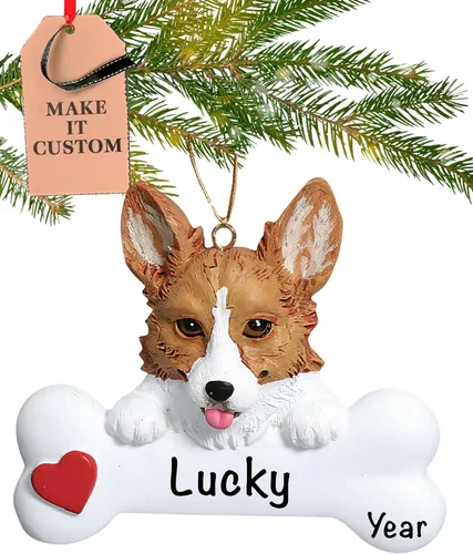 Miniatura 39 de Adorno personalizado de hueso de perro Doberman Pinscher 2025 Personalización gratuita las 24 horas Adornos de Navidad de la primera Navidad