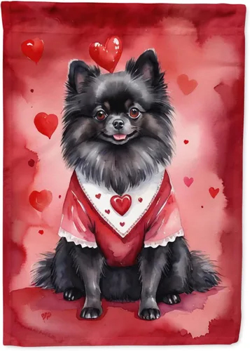 Miniatura 62 de Caroline's Treasures DAC5292CHF - Bandera de Border Collie My Valentine House para porche, grande, con manga para porche, para colgar en la pared