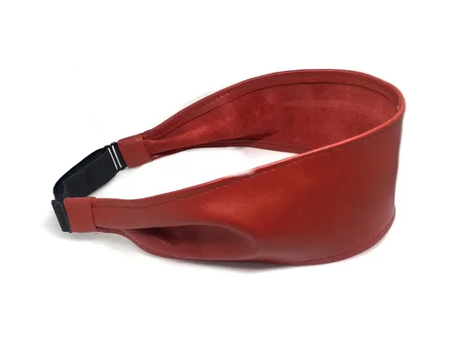 Miniatura 12 de Wardani, Diadema de cuero de 2.75 pulgadas de ancho, ajustable, elástica, suave y cómoda, fabricada en Estados Unidos con piel de cordero italiana
