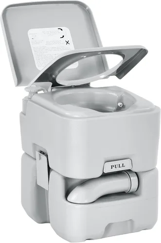 Miniatura 11 de YITAHOME Inodoro portátil, inodoro de campamento, inodoro de viaje para RV, tanque de desechos desmontable de 5.3 galones, boquillas de agua dobles