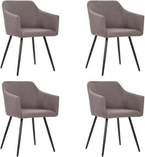 Miniatura 9 de Dining Chair Set of 2 Dark Grey Fabric, Modern Kitchen Dining Room Chairs with Metal Legs, Ergonomic Design for Home