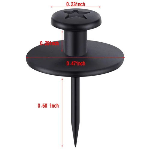 Miniatura 4 de Ganchos de pared para colgar fotos, ganchos de pared de doble cabeza, ganchos para colgar fotos, clavos, ganchos pequeños para colgar fotos, Negro
