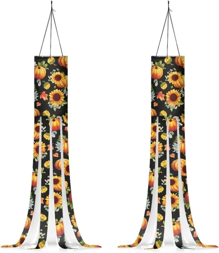 Miniatura 13 de Windsock - Calcetín de viento reutilizable suave de Navidad para colgar al aire libre para jardín, árbol, fiesta, decoración de bandera, calcetines