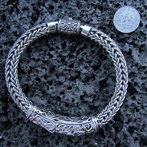 Miniatura 8 de Pulsera para hombre de metal plateado de regalo Manta Ray Stingray Turtle Hawaii Isla Grande