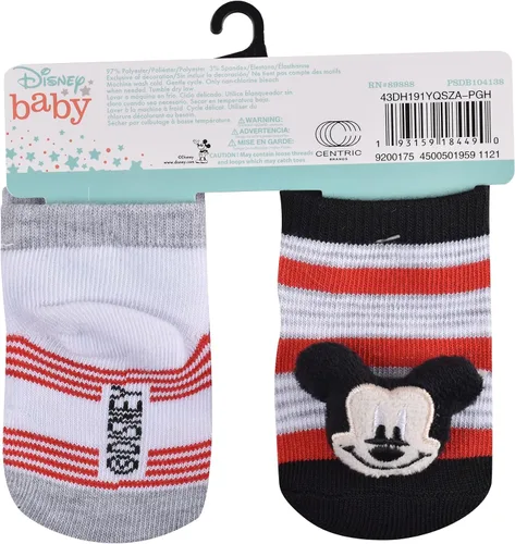 Miniatura 3 de Mickey Mouse Paquete múltiple de calcetines de cuarto de bebé para niños