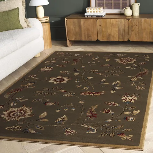 Miniatura 36 de SAFAVIEH - Alfombra de acento de la colección Lyndhurst, 3'3" x 5'3", color negro y multi, diseño floral tradicional, no desprende pelusa y de fácil