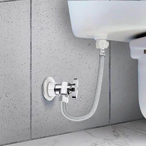 Miniatura 2 de VINTEX Kit de fontanería de conector de inodoro, válvula completa de inodoro con manguera de conector de inodoro de acero inoxidable de 12 pulgadas