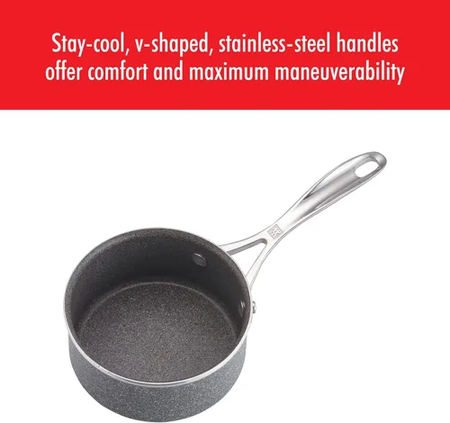 Miniatura 5 de ZWILLING Vitale - Cacerola antiadherente de aluminio con tapa (1 cuarto de galón)