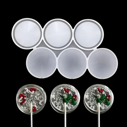 Miniatura 7 de mostsom Molde redondo 3D para piruletas de silicona, molde de caramelo manual para bricolaje, joyería creativa, color popular, molde de silicona
