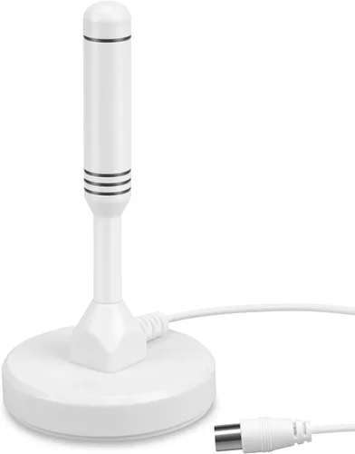 Miniatura 8 de Antena HDTV - August DTA240 - Antena digital portátil para interiores/exteriores con base magnética, cable coaxial de 2 metros, alcance de 50 millas