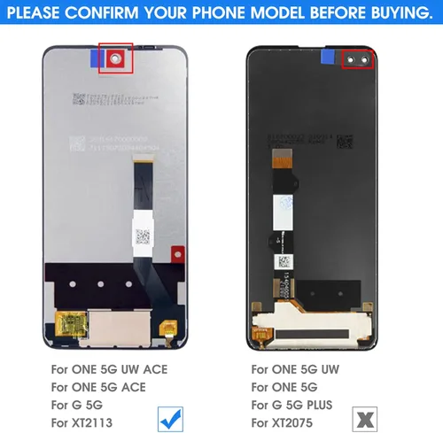 Miniatura 2 de Reemplazo de pantalla para Motorola Moto One 5G Ace para Moto G 5G 6.7 "LCD XT2113 XT2113-1 XT2113-2 XT2113-5 XT2113-3 Digitalizador Pantalla táctil