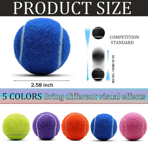 Miniatura 4 de Swingers Pelotas de tenis, pelotas de ejercicio de entrenamiento para mascotas, pelotas de tenis de práctica de alta elasticidad para principiantes