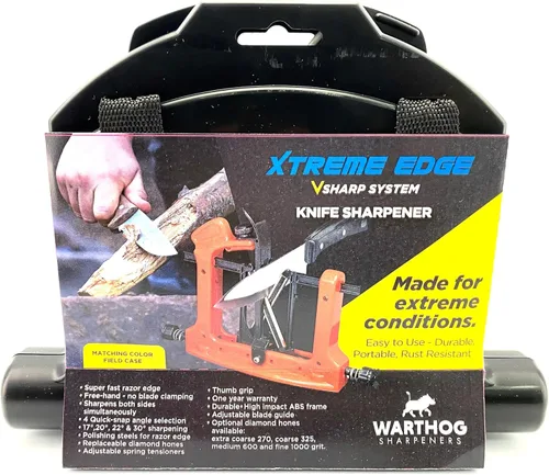 Miniatura 2 de Warthog V-Sharp Xtreme Edge Combo, sistema de afilador de cuchillos de precisión ligero con estuche ajustado, ideal para la mayoría de cuchillos
